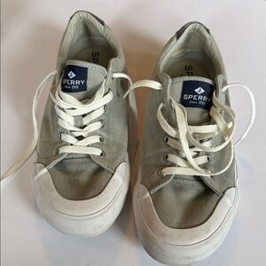 Sperry Men's Athletic Shoes in Gray and White